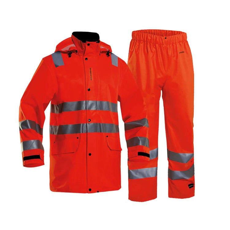 Personnaliser et commander Ensemble veste pantalon HV Pegasus par Grundens, Orange Fluo - Taille XS