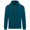 Sweat-shirt � capuche zipp� �coresponsable par Native Spirit, Vert paon - Taille S