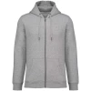 Sweat-shirt � capuche zipp� �coresponsable par Native Spirit, Gris chin� - Taille S
