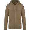 Sweat-shirt � capuche zipp� �coresponsable par Native Spirit, Vert olive - Taille S