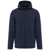 Veste Softshell 3 couches � capuche avec manches amovibles par Kariban, Marine - Taille S