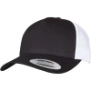 Casquette trucker r�tro par Flexfit, Noir/Blanc