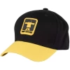 Casquette Trapper en Coton par Guy Cotten, Noir/Jaune