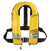 Gilet de sauveatge gonflable Pilot Pro 180 auto UML Elite PVC avec harnais et sous-cutale par Plastimo, Jaune