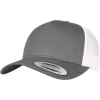 Casquette trucker r�tro par Flexfit, Gris/Blanc