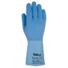 Gants en latex naturel sur support en coton Crab par Juba, Bleu - Taille XS Gants en latex naturel sur support en coton Crab par Juba, Bleu - Taille XS