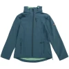 Couleur : Bleu Veste Softshell Femme Banquise par All'Océan, Bleu paon/Menthe - Taille XS