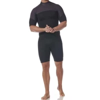 Combinaison shorty Homme N�opr�ne Essentiel 3/2 mm par Typhoon, Noir/Orange - Taille S