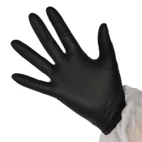 Bo�te de 100 Gants jetables en Nitrile non poudr� par Protect Pro, Noir - Taille S