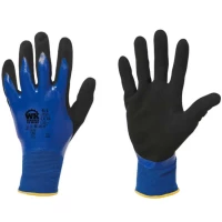 Gants de manutention en environnements humides par WK.Designed To Work, Bleu - Taille XS 