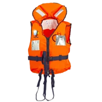 Gilet de Sauvetage Mousse Typhon 150N avec Lampe par Plastimo, Orange - 40-50 kg - Taille S
