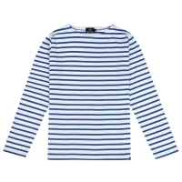 Marini�re Bosco manches longues par All'Oc�an, Blanc/Bleu - Taille XS