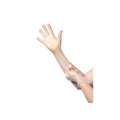 Gant � usage unique vinyle poudr� en bo�te de 100 par Medicom, Transparent - Taille XL - Medicom