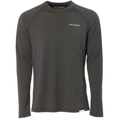 T-shirt sous-v�tement thermique Grundies Lightweight Crew Top Anthracite - Grund�ns