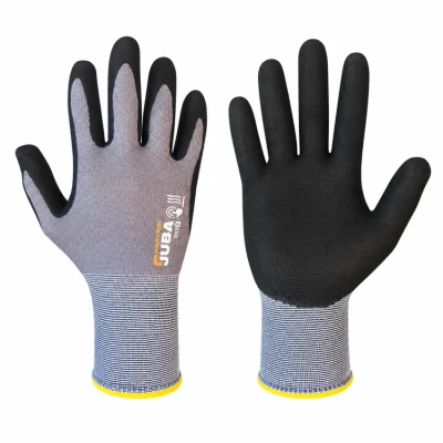 Gants de travail en nitrile Agility Plus Gris/Noir - Contact alimentaire - Juba