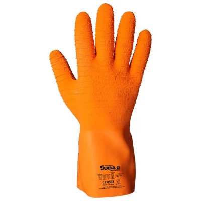 Gants enduits de latex rugueux sur support coton Fishermann Orange - Juba