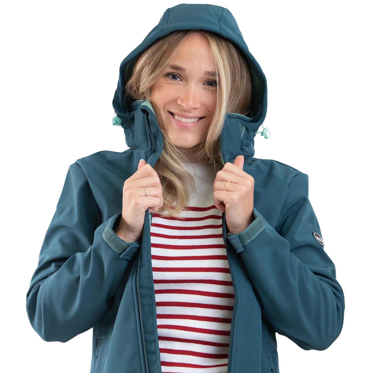 Vue portée avec capuche