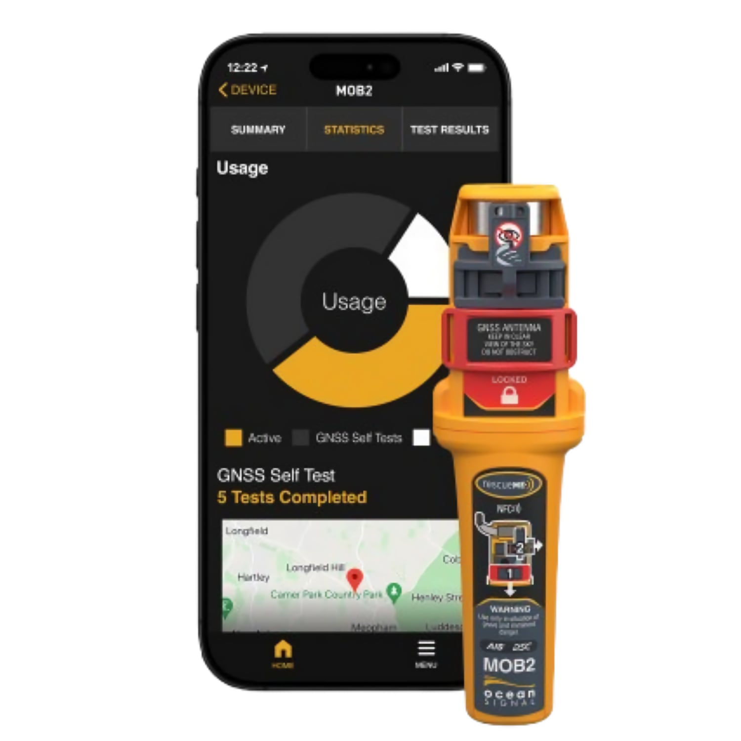 Balise avec systeme NFC