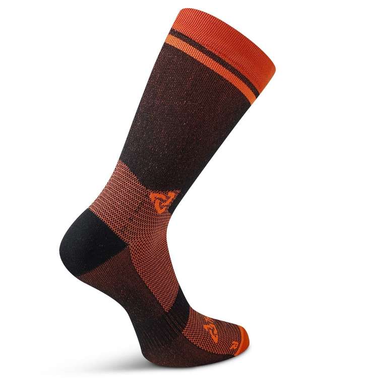 Chaussettes mi-mollet tanches Mrino Noir/Orange - Typhoon