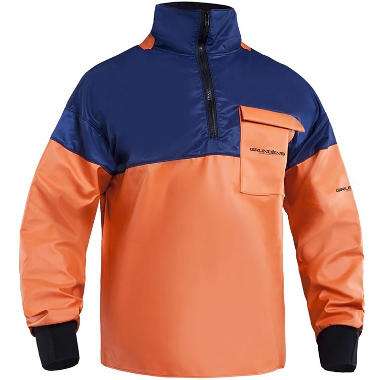 Personnaliser Vareuse pche professionnelle Halso par Grundens, Orange/Navy - Taille XS