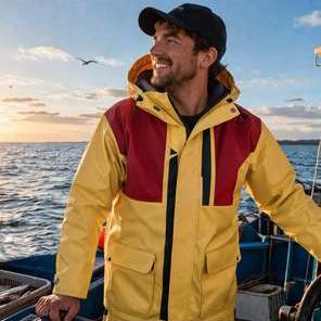 Veste en matière cirée