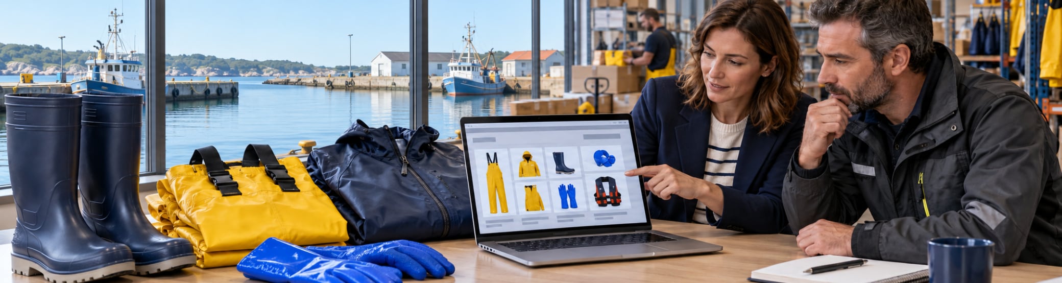 Gestion des achats de v&ecirc;tements et &eacute;quipements maritimes dans une boutique B2B priv&eacute;e